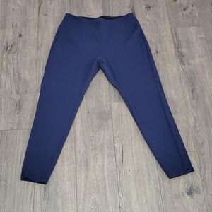 Women's Navy Ponte Slim Ankle Pants